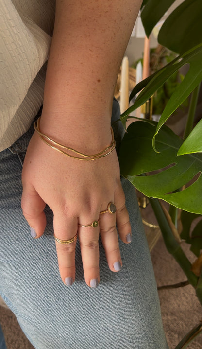 14k Gold Filled Organic Bangle Style Bracelet