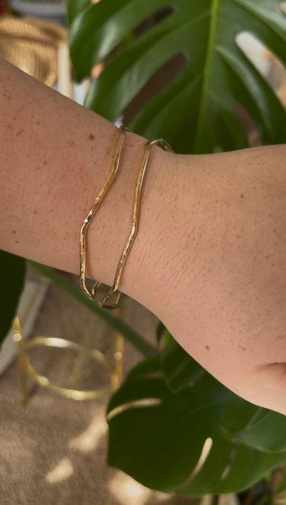 14k Gold Filled Organic Bangle Style Bracelet