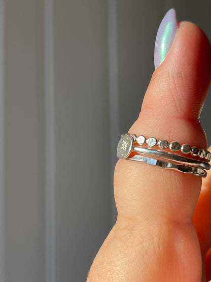 The Navigator | Star Stacker Ring Set | Sterling silver