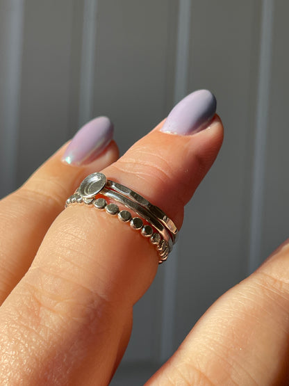Crescent Stackable Set | Sterling Silver