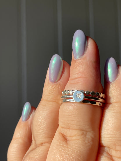 The Navigator | Star Stacker Ring Set | Sterling silver
