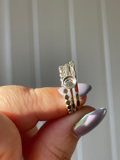 Crescent Stackable Set | Sterling Silver