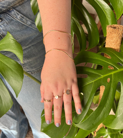 14k Gold Filled Organic Bangle Style Bracelet